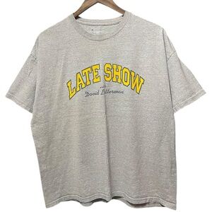 vintage 2000s champion late show with David Letterman short sleeve crewneck Tee